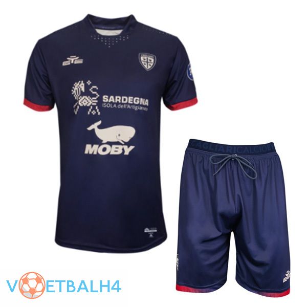 Cagliari Calcio kinderen derde voetbal jersey blauw koninklijk 2023/2024