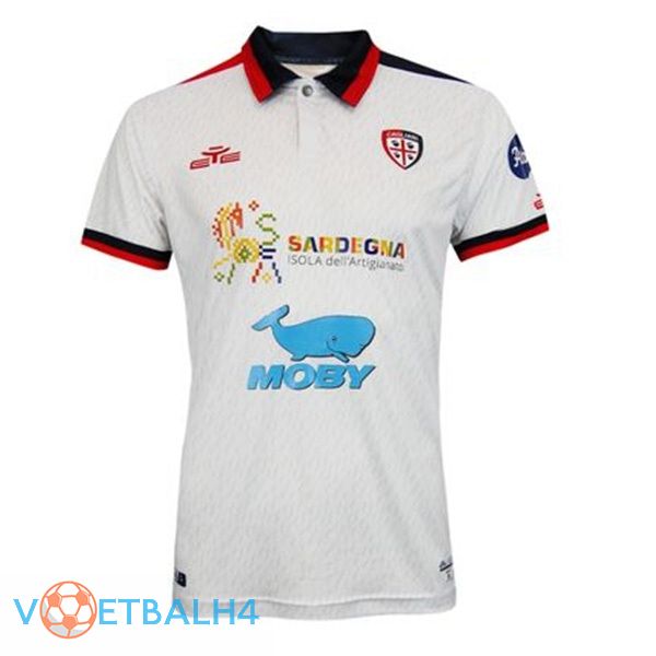 Cagliari Calcio uit voetbal jersey wit 2023/2024