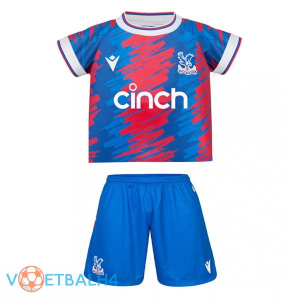 Crystal Palace kinderen voetbal jersey thuis blauw rood 2022/2023