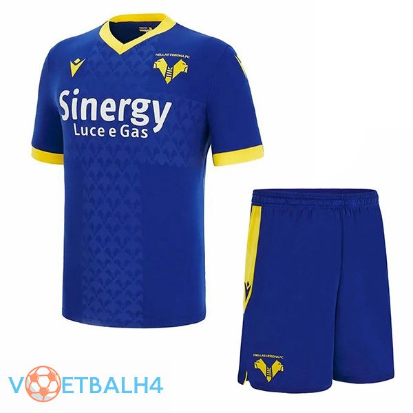 Hellas Verone kinderen voetbal jersey thuis blauw 2022/2023