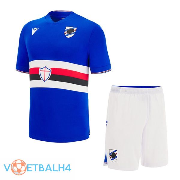 UC Sampdoria kinderen voetbal jersey thuis blauw 2022/2023