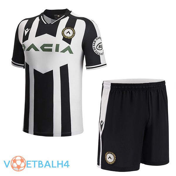 Udinese Calcio kinderen voetbal jersey thuis zwart wit 2022/2023