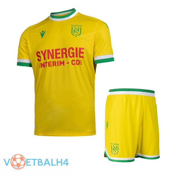 FC Nantes kinderen voetbal jersey thuis geel 2022/2023