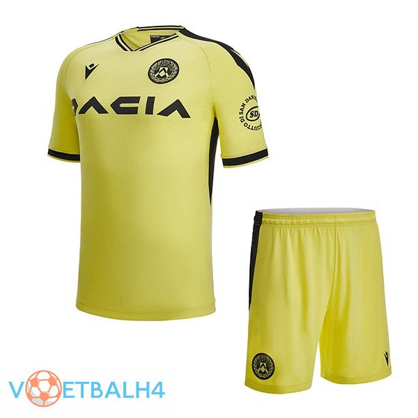 Udinese Calcio kinderen voetbal jersey uit zwart geel 2022/2023