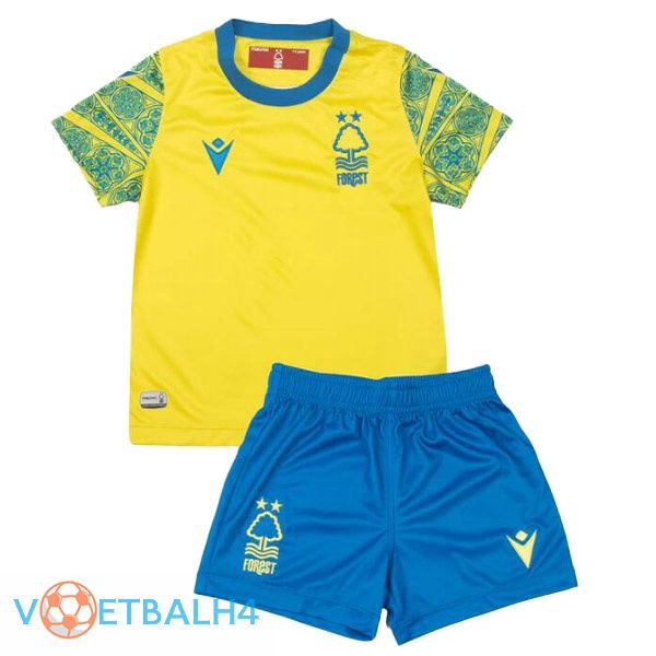 Nottingham Forest kinderen voetbal jerseys uit geel 2022-2023