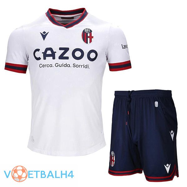 Bologna kinderen voetbal jerseys uit wit 2022-2023