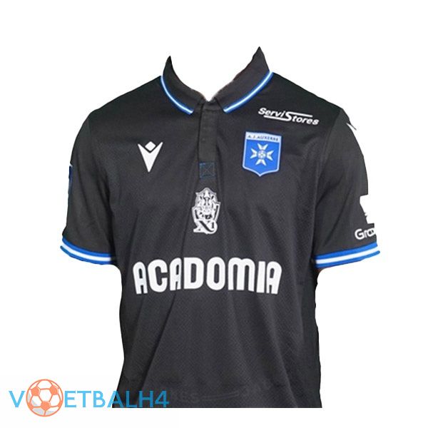 AJ Auxerre voetbal jersey uit zwart 2022/2023