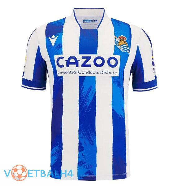 Real Sociedad voetbal jerseys thuis blauw wit 2022-2023