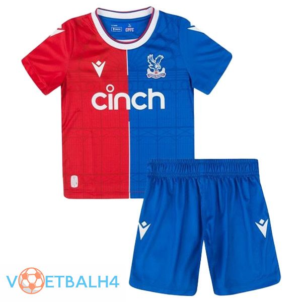 Crystal Palace kinderen voetbal jersey thuis rood blauw 2023/2024