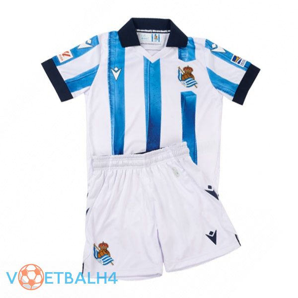 Real Sociedad kinderen voetbal jersey thuis blauw wit 2023/2024