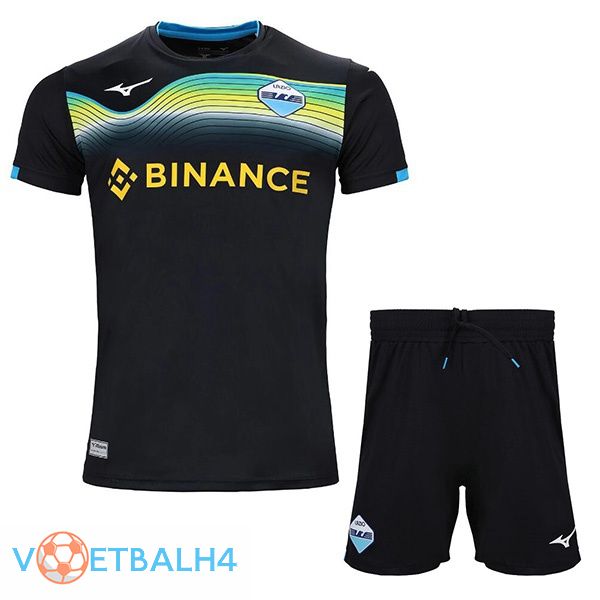 SS Lazio kinderen voetbal jerseys uit zwart 2022-2023