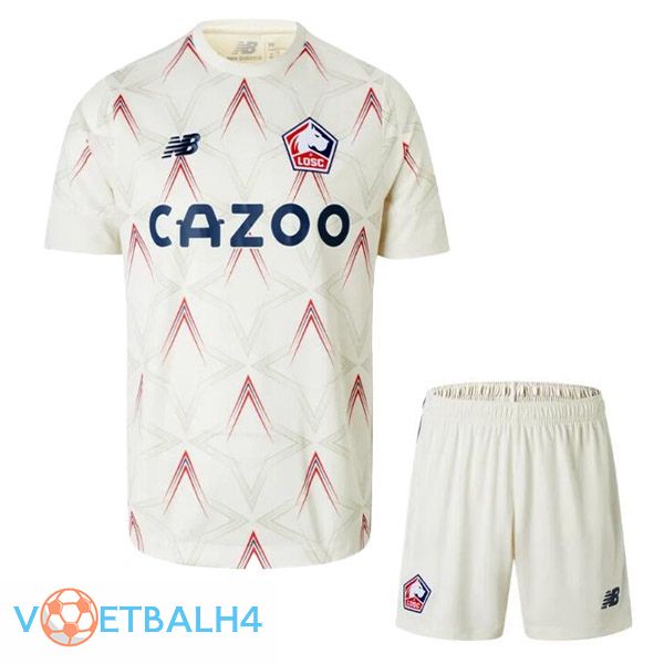 Lille OSC kinderen voetbal jersey vierde wit 2022/2023