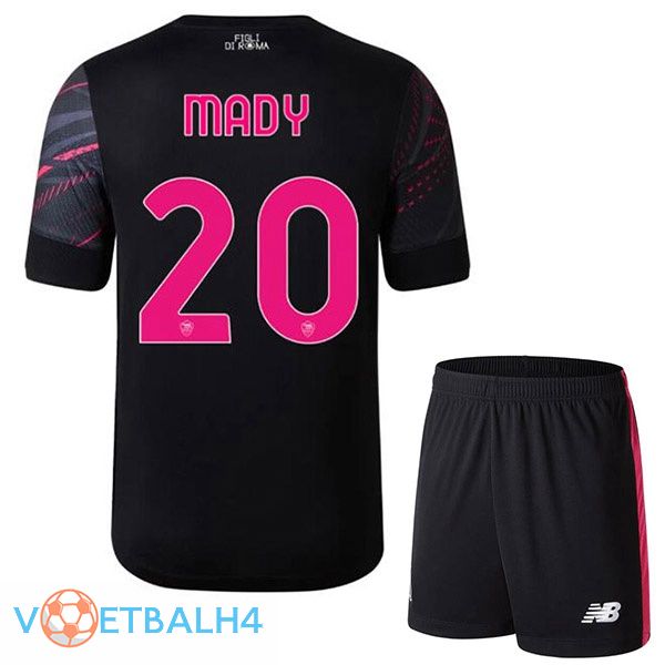 AS Roma (MADY 20) kinderen voetbal jerseys derde zwart 2022-2023