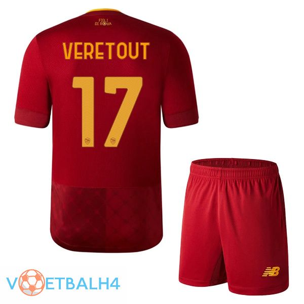 AS Roma (VERETOUT 17) jersey thuis kinderen rood 2022/2023