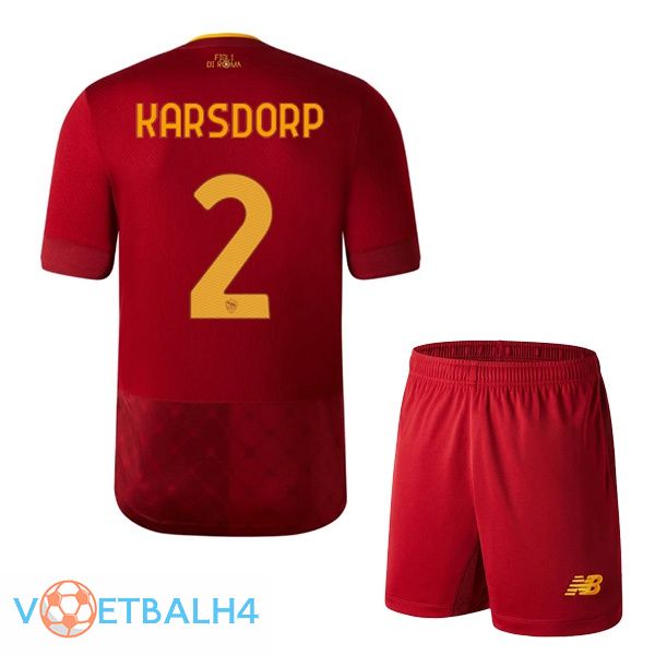 AS Roma (KARSDORP 2) jersey thuis kinderen rood 2022/2023