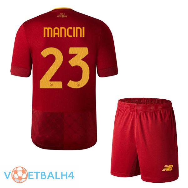 AS Roma (MANCINI 23) jersey thuis kinderen rood 2022/2023