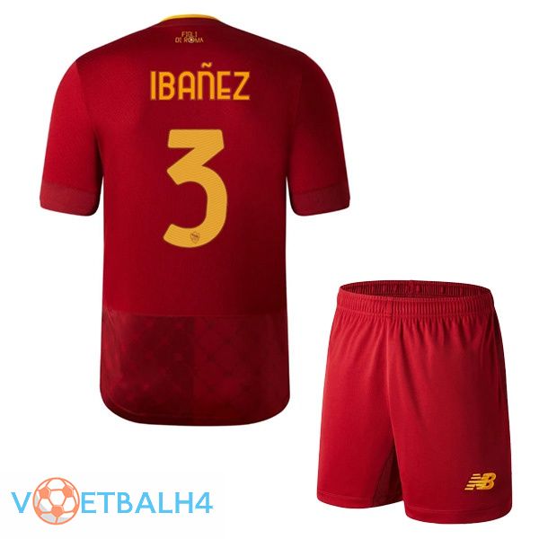 AS Roma (IBAÑEZ 3) jersey thuis kinderen rood 2022/2023