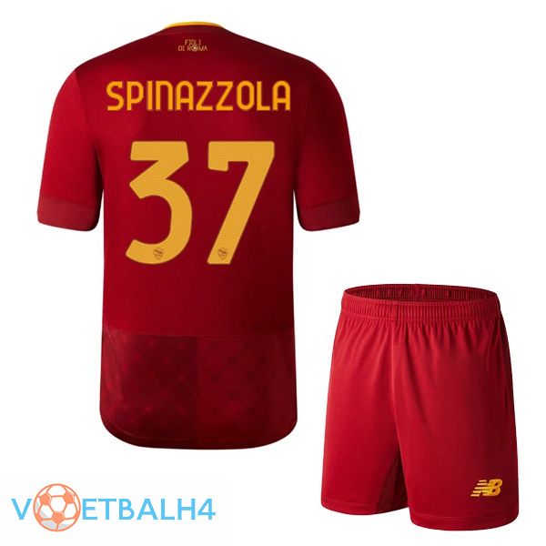 AS Roma (SPINAZZOLA 37) jersey thuis kinderen rood 2022/2023