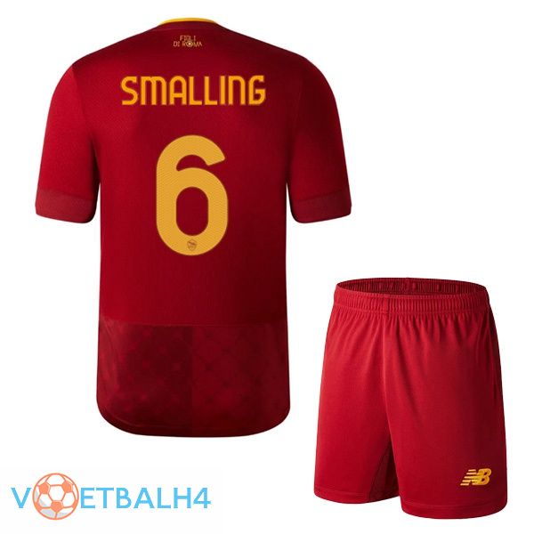 AS Roma (SMALLING 6) jersey thuis kinderen rood 2022/2023