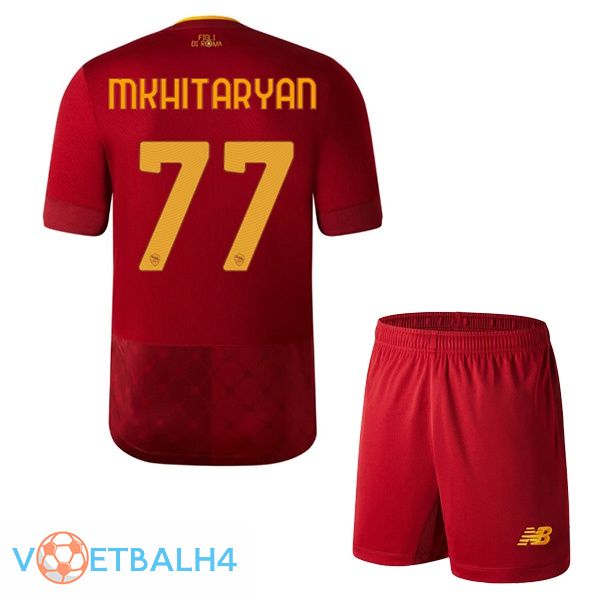 AS Roma (MKHITARYAN 77) jersey thuis kinderen rood 2022/2023