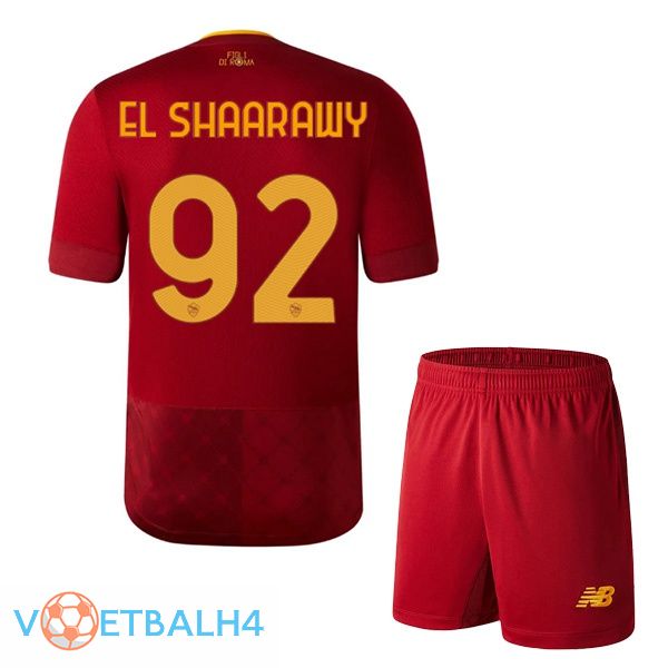 AS Roma (EL SHAARAWY 92) jersey thuis kinderen rood 2022/2023