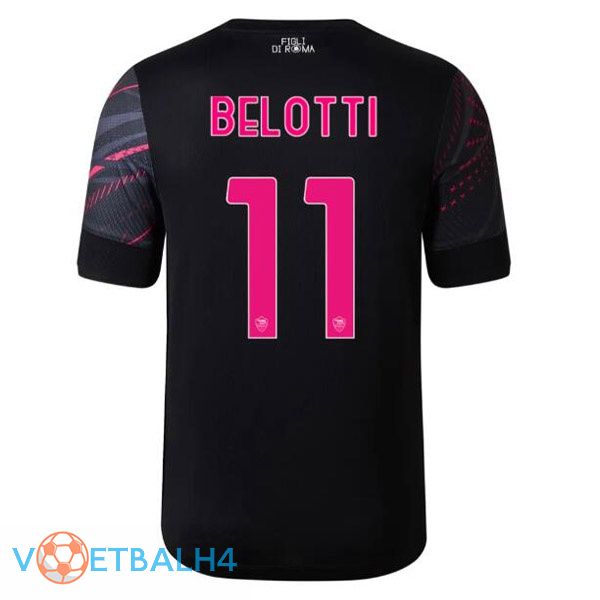 AS Roma (BELOTTI 11) voetbal jerseys derde zwart 2022-2023