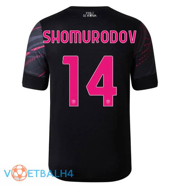 AS Roma (SHOMURODOV 14) voetbal jerseys derde zwart 2022-2023