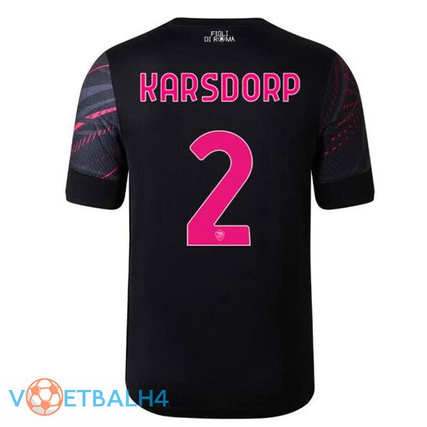 AS Roma (KARSDORP 2) voetbal jerseys derde zwart 2022-2023