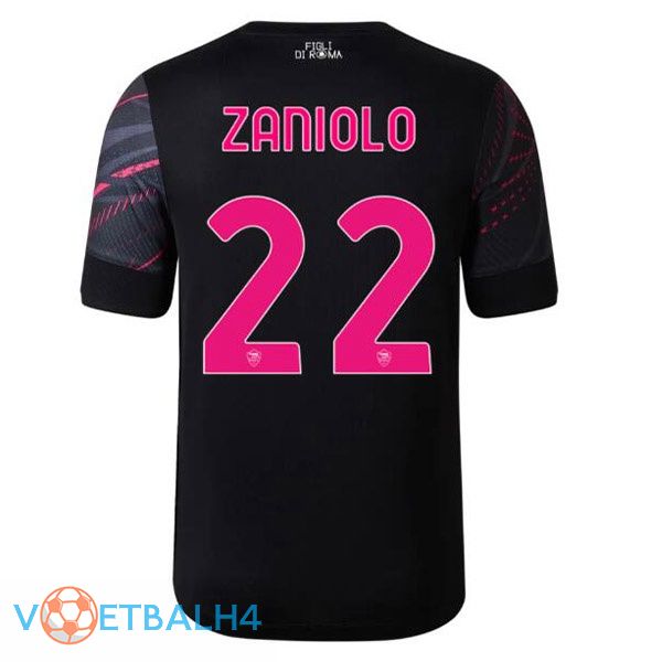 AS Roma (ZANIOLO 22) voetbal jerseys derde zwart 2022-2023