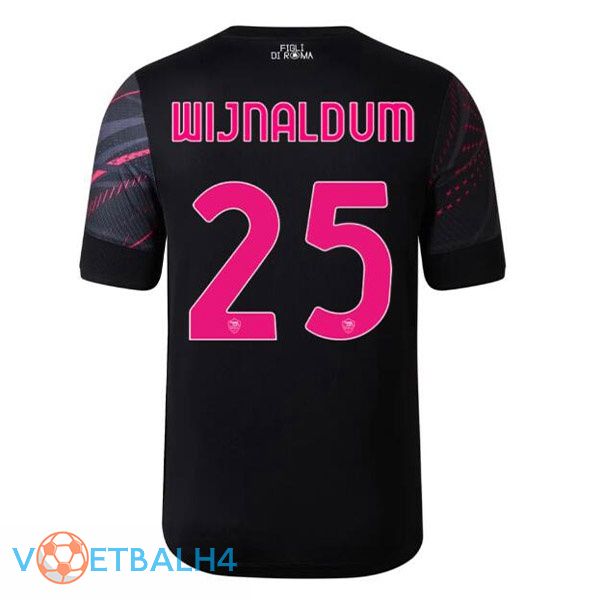 AS Roma (WIJNALDUM 25) voetbal jerseys derde zwart 2022-2023