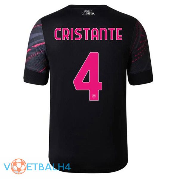 AS Roma (CRISTANTE 4) voetbal jerseys derde zwart 2022-2023