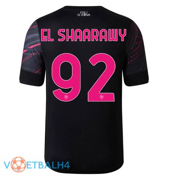 AS Roma (EL SHAARAWY 92) voetbal jerseys derde zwart 2022-2023