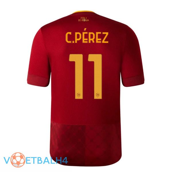 AS Roma (C.PÉREZ 11) jersey thuis rood 2022/2023