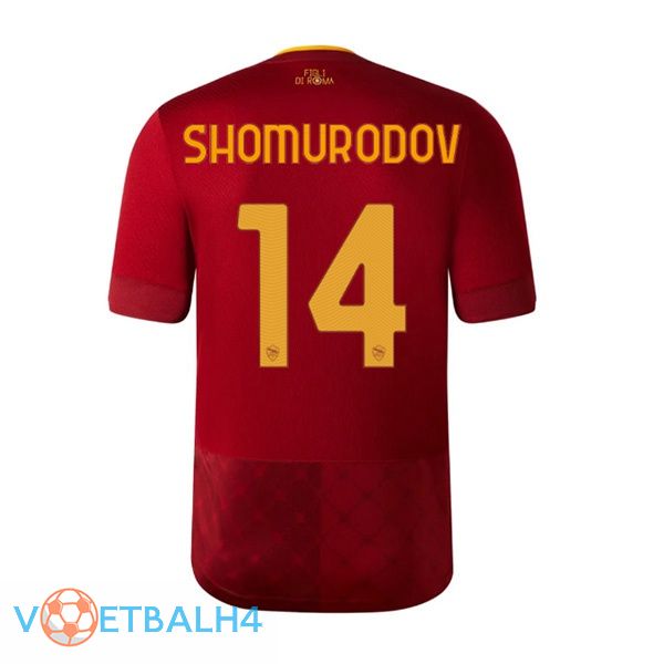 AS Roma (SHOMURODOV 14) jersey thuis rood 2022/2023