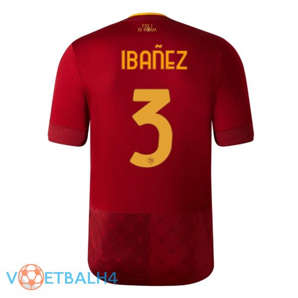 AS Roma (IBAÑEZ 3) jersey thuis rood 2022/2023