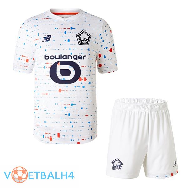 Lille OSC kinderen uit voetbal jersey wit 2023/2024