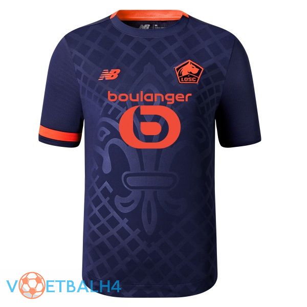 Lille OSC derde voetbal jersey zwart 2023/2024