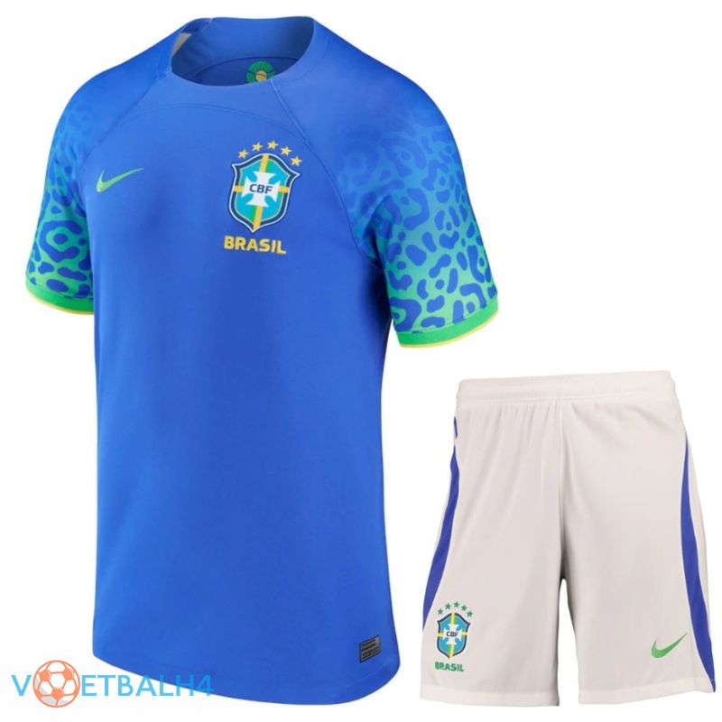 Brazilië uit voetbal jersey + korte broek Kit 2024/2025