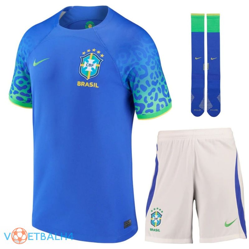 Brazilië uit voetbal jersey (korte broek + soks) Kit 2024/2025