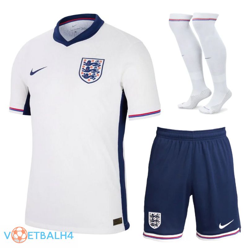 Engeland thuis voetbal jersey (korte broek + soks) Kit 2024/2025