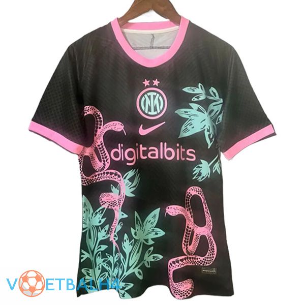 Inter Milan voetbal jersey Kampioen 2 zwart/roze 2024/2025