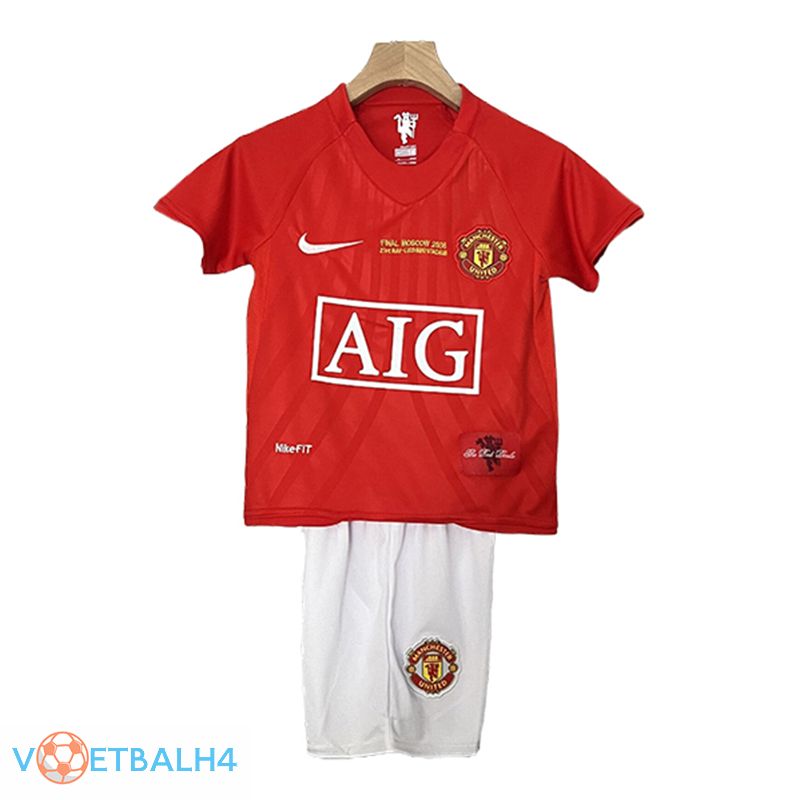 Manchester United Retro kinderen voetbal jersey thuis 2007/2008