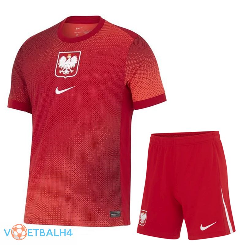 Poland uit voetbal jersey + korte broek Kit 2024/2025