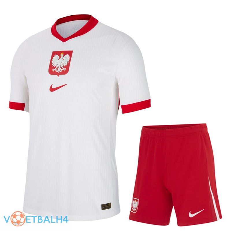 Poland thuis voetbal jersey + korte broek Kit 2024/2025