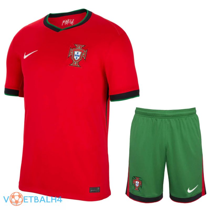 Portugal thuis voetbal jersey + korte broek Kit 2024/2025