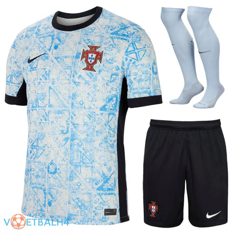 Portugal uit voetbal jersey (korte broek + soks) Kit 2024/2025