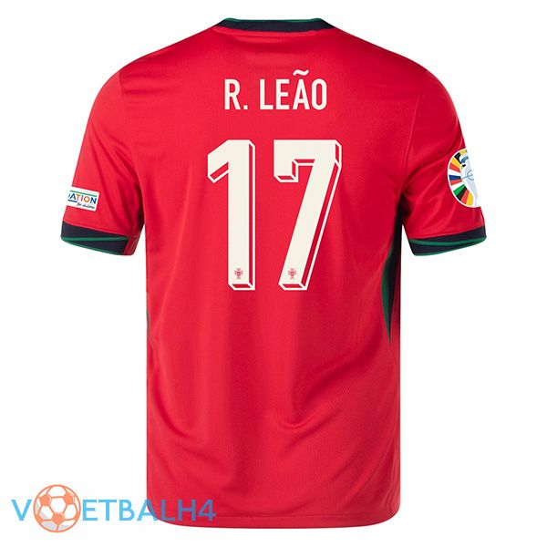 Portugal (R.LEAO 17) thuis voetbal jersey UEFA Euro 2024