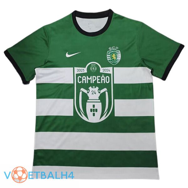 Sporting Portugal voetbal jersey Special Kampioen groente 2024/2025