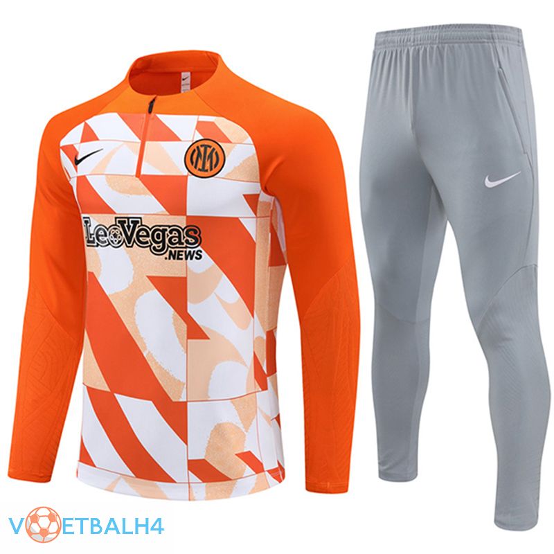 Inter Milan kit trainingspak oranje/wit 2024/2025