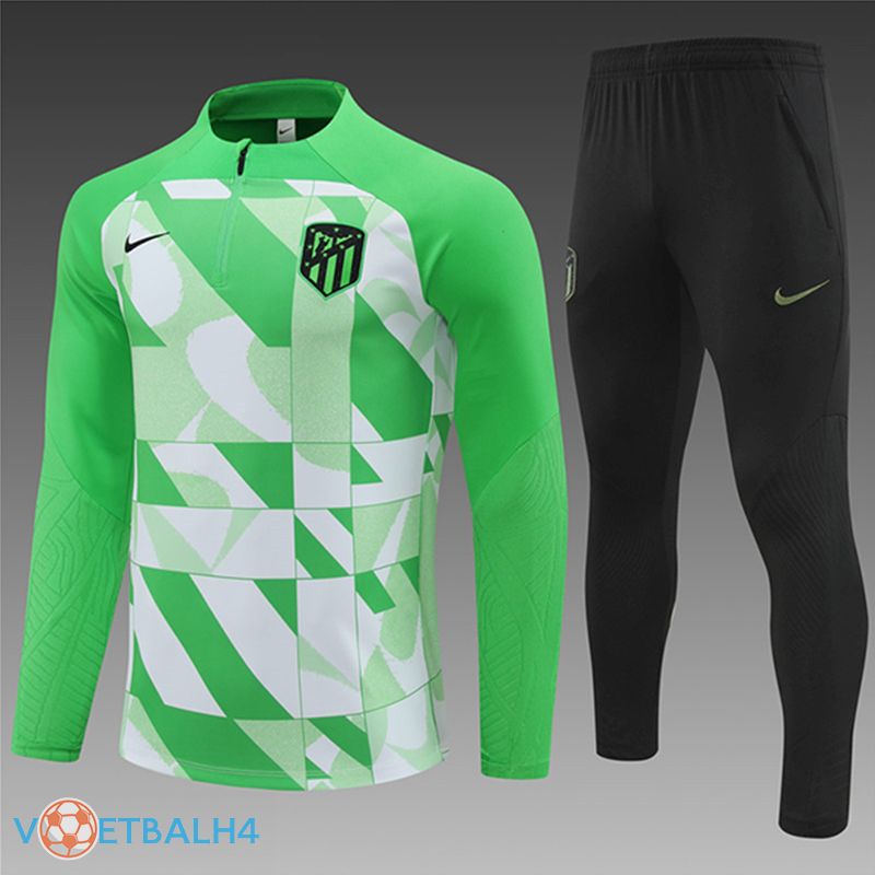 Atletico Madrid kinderen kit trainingspak groente/wit 2024/2025